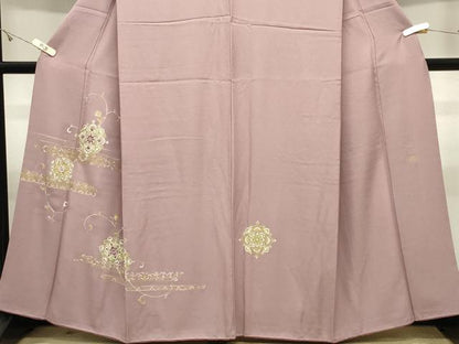 平和屋着物●京の匠日展作家　丹下雄介　訪問着　刺繍　正倉院花唐草文　金彩　正絹　逸品　CABK2018gh