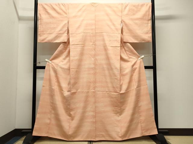 平和屋着物●上質な紬　霞文　正絹　逸品　CABK2023gh