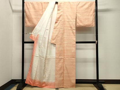 平和屋着物●上質な紬　霞文　正絹　逸品　CABK2023gh