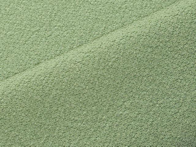 平和屋着物●上質な色無地　松葉色　正絹　逸品　CABK2027gh