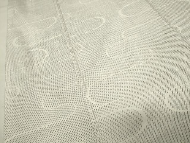 平和屋着物●本場大島紬　白大島　カタス　エ霞文　正絹　逸品　CABK2028gh