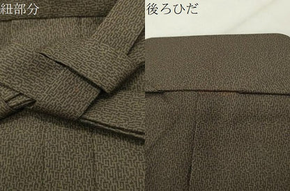 平和屋着物●男性　行灯袴　幾何学文様　正絹　逸品　CABK2030gh