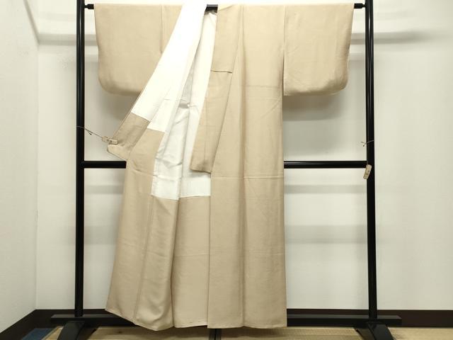 平和屋着物●本加賀友禅作家　押田正義監修　色無地　紗綾形地紋　砥粉色　正絹　逸品　CABK2034gh