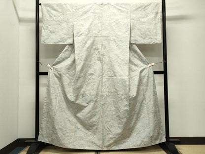 平和屋着物●本場大島紬　白大島　9マルキ　人物風景文　正絹　逸品　CABK2036gh