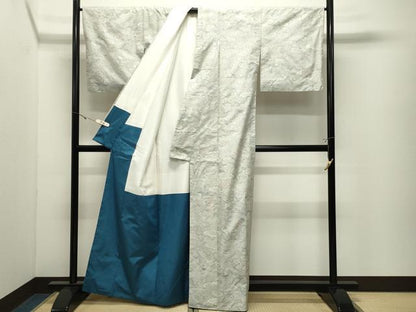 平和屋着物●本場大島紬　白大島　9マルキ　人物風景文　正絹　逸品　CABK2036gh