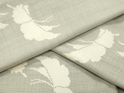 平和屋着物●本場大島紬　白大島　9マルキ　舞蝶文　正絹　逸品　CABK2040gh