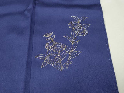 平和屋着物●訪問着　刺繍　草花文　暈し染め　金彩　正絹　逸品　CABK2041gh