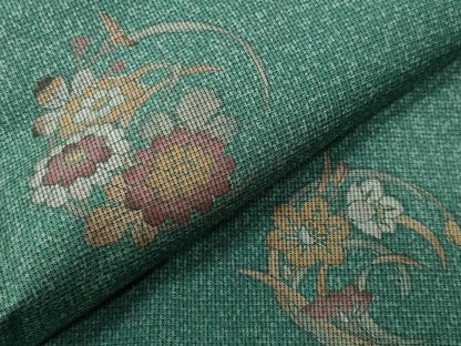 平和屋着物●本場縞大島紬　訪問着　花丸文　ますいわ屋扱い　ロング丈　正絹　逸品　未使用　CABK2042gh