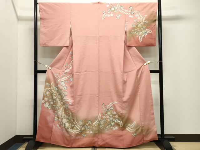 平和屋着物●訪問着　辻が花　絞り　暈し染め　金彩　正絹　逸品　CABK2046gh
