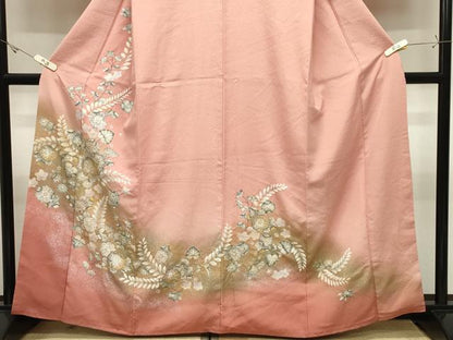 平和屋着物●訪問着　辻が花　絞り　暈し染め　金彩　正絹　逸品　CABK2046gh