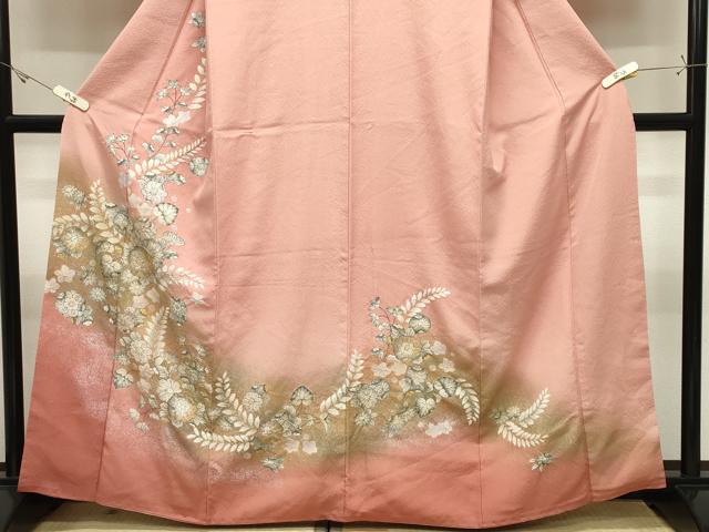 平和屋着物●訪問着　辻が花　絞り　暈し染め　金彩　正絹　逸品　CABK2046gh