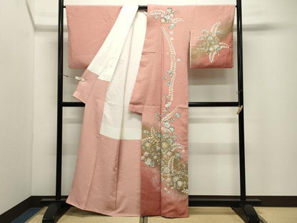平和屋着物●訪問着　辻が花　絞り　暈し染め　金彩　正絹　逸品　CABK2046gh