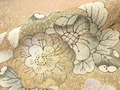 平和屋着物●訪問着　辻が花　絞り　暈し染め　金彩　正絹　逸品　CABK2046gh