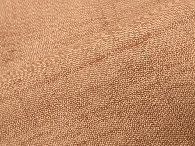 平和屋着物●上質な紬　色無地　江戸茶色　正絹　逸品　CABK2054gh