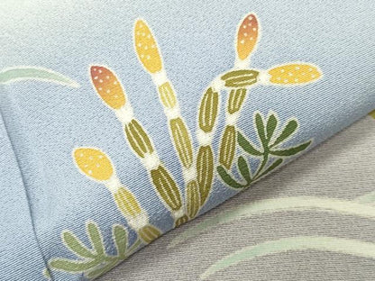 平和屋着物●訪問着　友禅　作家物　草花文　暈し染め　さが美扱い　正絹　逸品　CABK2057gh
