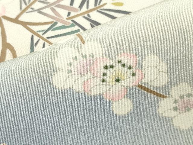 平和屋着物●訪問着　友禅　作家物　草花文　暈し染め　さが美扱い　正絹　逸品　CABK2057gh