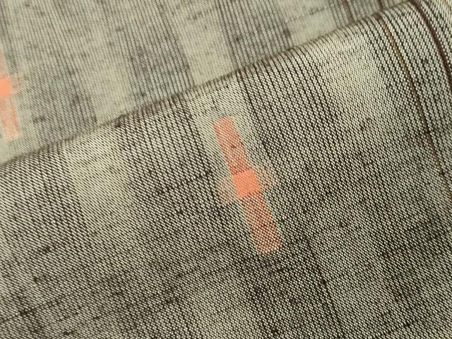 平和屋着物●上質な紬　吉祥文様　証紙付き　正絹　逸品　CABK2061gh