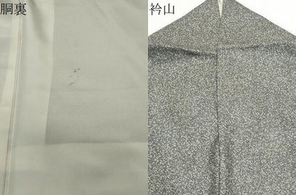 平和屋着物●訪問着　本場染大島紬　竹屋町刺繍　孔雀花文　暈し染め　金彩　正絹　逸品　CABK2067gh
