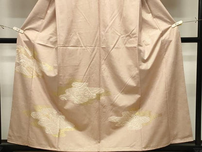 平和屋着物●訪問着　駒刺繍　立波文　金彩　正絹　逸品　未使用　CABK2068gh
