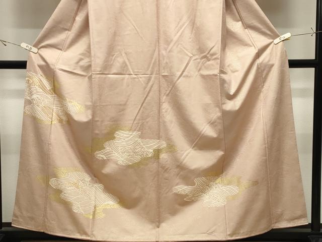 平和屋着物●訪問着　駒刺繍　立波文　金彩　正絹　逸品　未使用　CABK2068gh