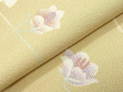 平和屋着物●上質な小紋　枝花文　正絹　逸品　CABK2070gh