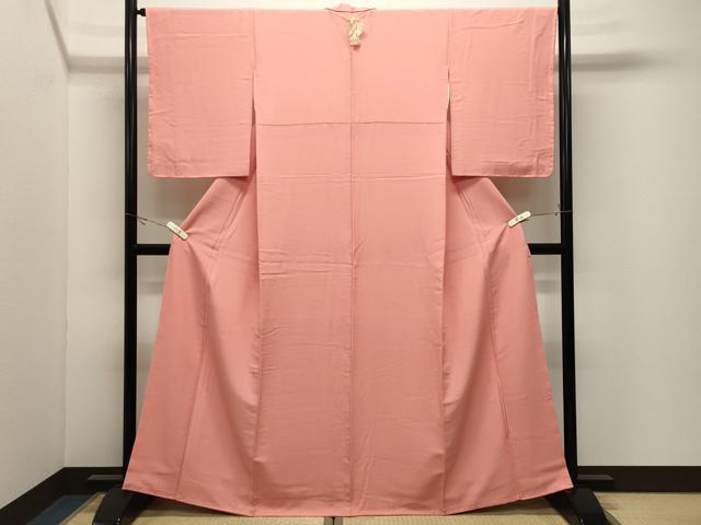 平和屋着物●上質な色無地　薄紅色　正絹　逸品　未使用　CABK2072gh
