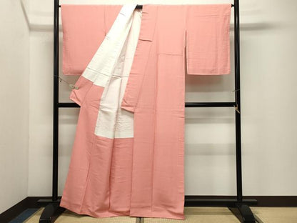 平和屋着物●上質な色無地　薄紅色　正絹　逸品　未使用　CABK2072gh