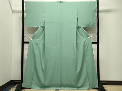 平和屋着物●上質な色無地　薄青色　正絹　逸品　未使用　CABK2076gh