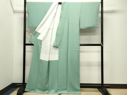 平和屋着物●上質な色無地　薄青色　正絹　逸品　未使用　CABK2076gh