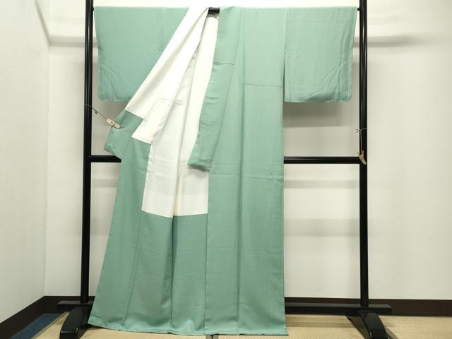 平和屋着物●上質な色無地　薄青色　正絹　逸品　未使用　CABK2076gh