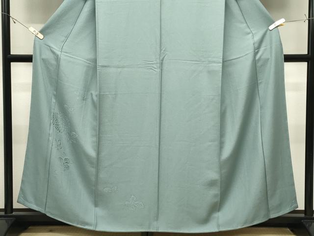 平和屋着物●豪華色留袖　草花地紋　千草色　正絹　逸品　未使用　CABK2079gh
