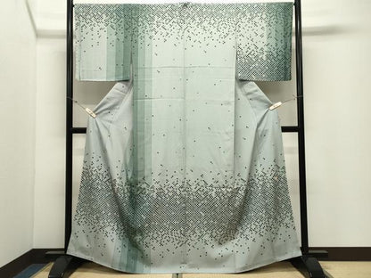 平和屋着物●訪問着　作家物　幾何学文様　金彩　さが美扱い　正絹　逸品　CABK2089gh