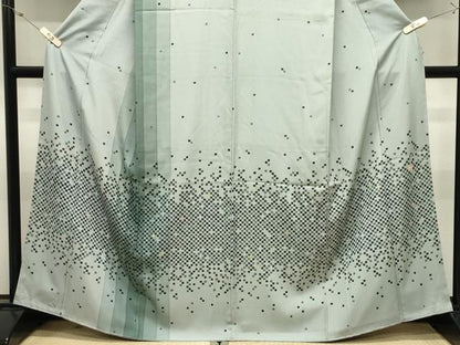 平和屋着物●訪問着　作家物　幾何学文様　金彩　さが美扱い　正絹　逸品　CABK2089gh