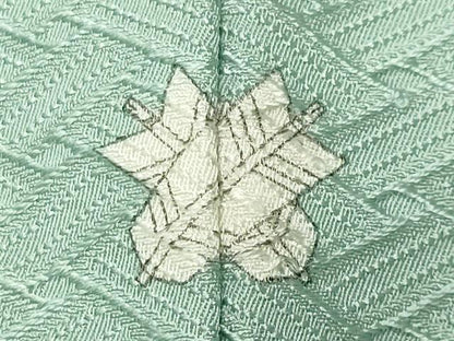平和屋着物●上質な色無地　檜垣花地紋　薄萌葱色　正絹　逸品　CABK2090gh