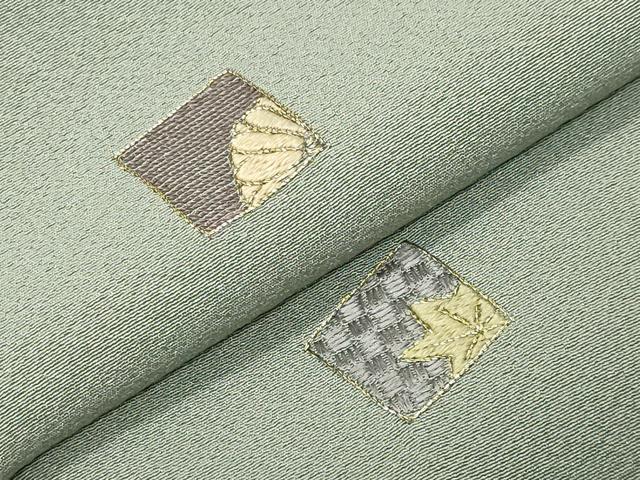 平和屋着物●訪問着　総刺繍　駒刺繍　舞花文　正絹　逸品　CABK2092gh