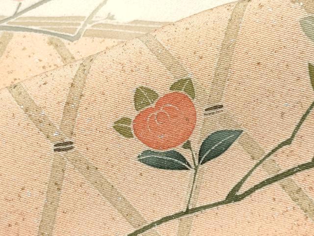 平和屋着物●訪問着　籬枝花文　暈し染め　金銀彩　正絹　逸品　CABK2093gh