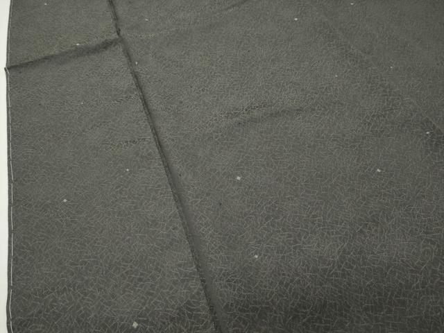 平和屋着物●上質なお召　菱吉祥文　ロング丈　正絹　逸品　未使用　CABK2095gh