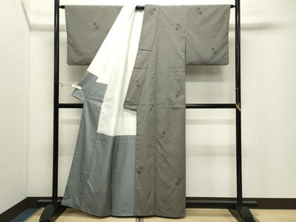 平和屋着物●本塩沢　毬花文　正絹　逸品　CABK2101gh
