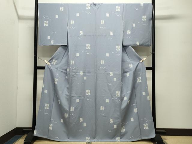 平和屋着物●上質な小紋　色紙舞桜吉祥文　正絹　逸品　CABK2105gh
