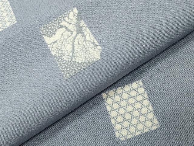 平和屋着物●上質な小紋　色紙舞桜吉祥文　正絹　逸品　CABK2105gh