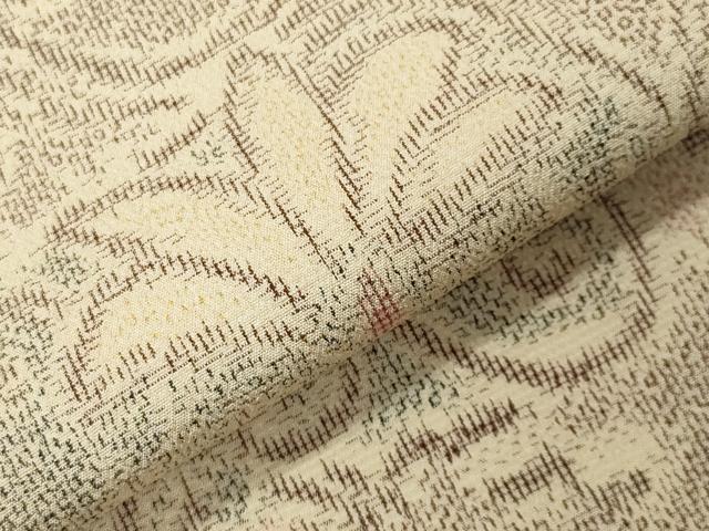 平和屋着物●本塩沢　花唐草文　正絹　逸品　CABK2107gh