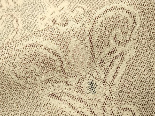 平和屋着物●本塩沢　花唐草文　正絹　逸品　CABK2107gh