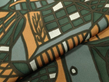 平和屋着物●創作　訪問着　抽象文様　背抜き仕立て　正絹　逸品　CABK2108gh