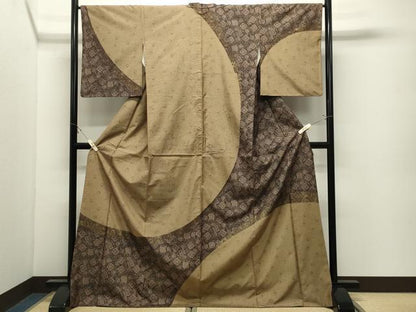 平和屋着物●本場染大島紬　訪問着　吉祥花文　金彩　ロング丈　正絹　逸品　CABK2109gh