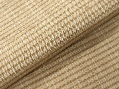 平和屋着物●上質な紬　格子柄　正絹　逸品　CABK2113gh