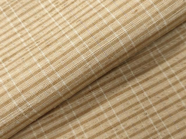 平和屋着物●上質な紬　格子柄　正絹　逸品　CABK2113gh