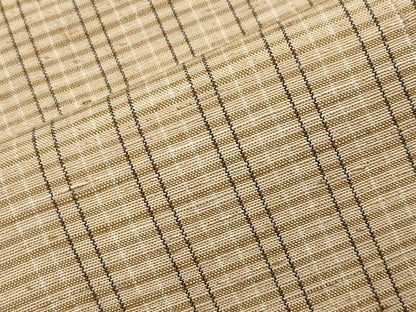 平和屋着物●上質な紬　格子柄　正絹　逸品　CABK2113gh
