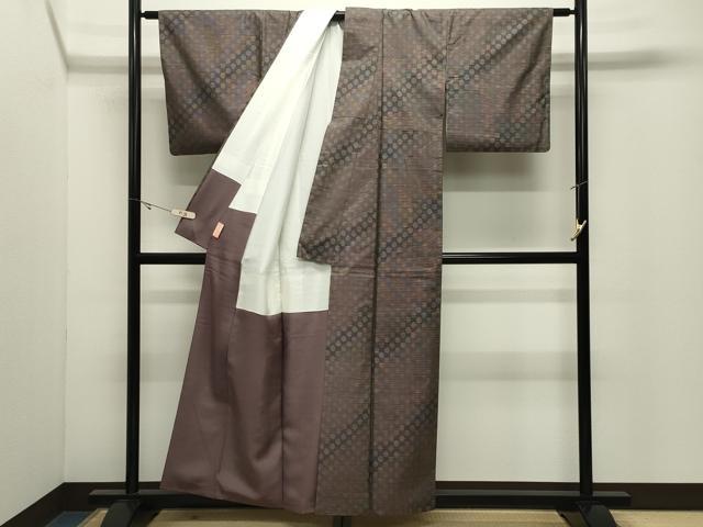 平和屋着物●本場大島紬　9マルキ　斜線吉祥文　正絹　逸品　CABK2118gh