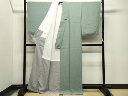 平和屋着物●上質な小紋　菱文　正絹　逸品　未使用　CABK2119gh
