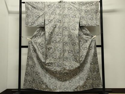 平和屋着物●本場大島紬　総絣　風景花文　正絹　逸品　CABK2120gh